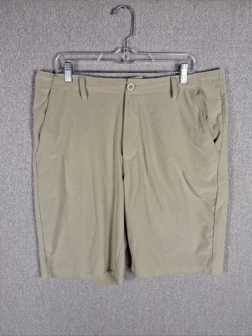 Dixxon Flannel Co. Shorts Mens 36 Khaki Hybrid Stretch Flat Front Performance